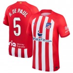 Nogometni Dresovi Atlético Madrid R. De Paul 5 Domaći 2023-24 Kratkih Rukava